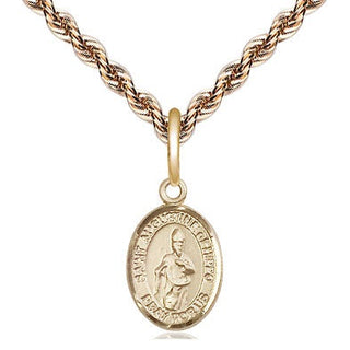 14kt Gold Saint Augustine of Hippo Medal Engraved Catholic Saint Jewelry