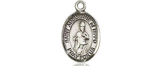 Pewter Saint Augustine of Hippo Medal Engraved Catholic Saint Jewelry