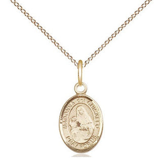 14kt Gold Saint Madonna Del Ghisallo Medal Engraved Catholic Saint Jewelry