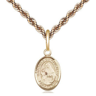 14kt Gold Saint Madonna Del Ghisallo Medal Engraved Catholic Saint Jewelry