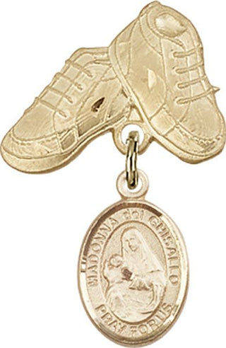 14kt Gold Baby Boots Madonna del Ghisallo Baby Badge - Engravable