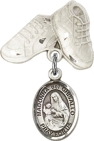 Sterling Silver Baby Boots Madonna del Ghisallo Baby Badge - Engravable