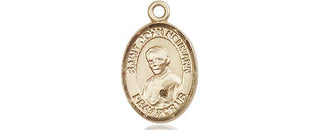 14kt Gold Saint John Neumann Medal Engraved Catholic Saint Jewelry
