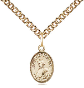 14kt Gold Saint John Neumann Medal Engraved Catholic Saint Jewelry