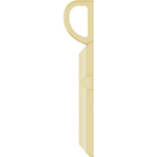 18K Yellow Gold-Plated Sterling Silver Knife-Edge Cross Pendant