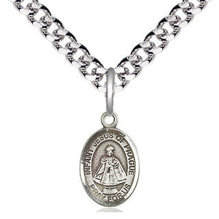 Pewter Infant of Prague Medal Religious and Catholic Jewelry Engraved Catholic Saint Jewelry