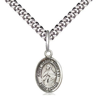 Pewter Saint Maria Goretti Medal Religious and Catholic Jewelry Engraved Catholic Saint Jewelry