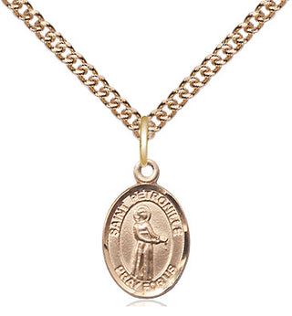 14kt Gold Saint Petronille Medal Engraved Catholic Saint Jewelry