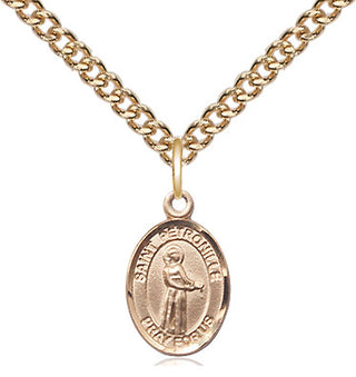 14kt Gold Saint Petronille Medal Engraved Catholic Saint Jewelry