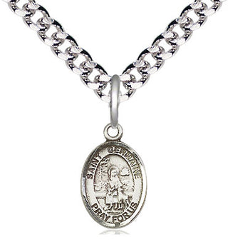 Pewter Saint Germaine Cousin Medal Religious and Catholic Jewelry Engraved Catholic Saint Jewelry