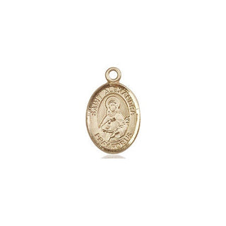 14kt Gold Saint Alexandra Medal Engraved Catholic Saint Jewelry