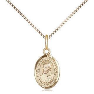 14kt Gold Saint Ignatius of Loyola Medal Engraved Catholic Saint Jewelry