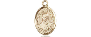 14kt Gold Saint Ignatius of Loyola Medal Engraved Catholic Saint Jewelry