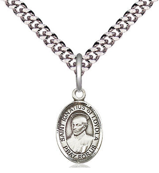Pewter Saint Ignatius of Loyola Medal Religious and Catholic Jewelry Engraved Catholic Saint Jewelry