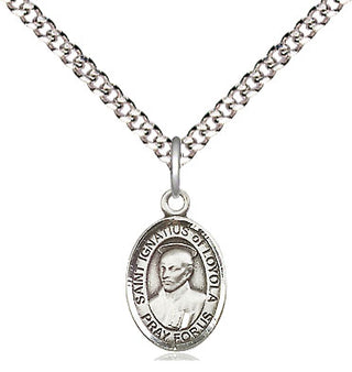 Pewter Saint Ignatius of Loyola Medal Religious and Catholic Jewelry Engraved Catholic Saint Jewelry