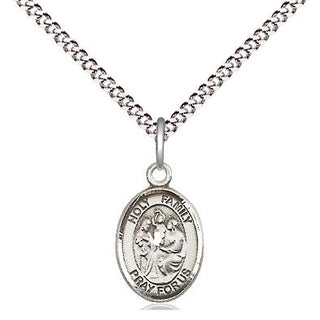 Pewter Holy Family Medal Religious and Catholic Jewelry Engraved Catholic Saint Jewelry