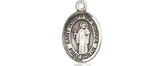 Pewter Saint Joseph the Worker Medal Engraved Catholic Saint Jewelry