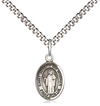 Pewter Saint Joseph the Worker Medal Religious and Catholic Jewelry Engraved Catholic Saint Jewelry