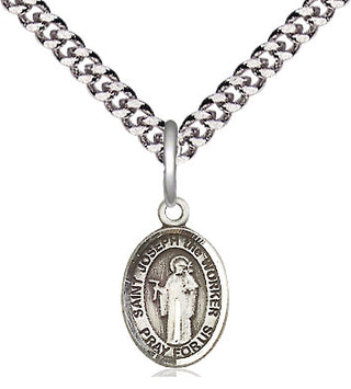 Pewter Saint Joseph the Worker Medal Religious and Catholic Jewelry Engraved Catholic Saint Jewelry