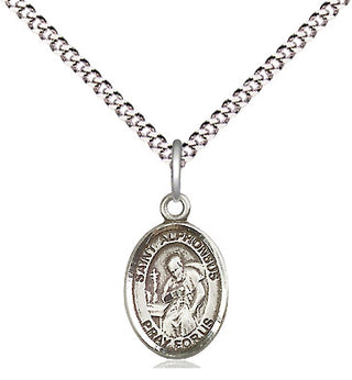 Pewter Saint Alphonsus Medal Religious and Catholic Jewelry Engraved Catholic Saint Jewelry