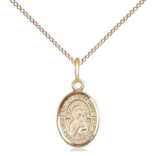 14kt Gold Our Lady of Perpetual Help Medal Engraved Catholic Saint Jewelry