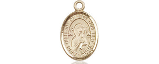 14kt Gold Our Lady of Perpetual Help Medal Engraved Catholic Saint Jewelry