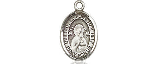 Pewter Our Lady of Perpetual Help Medal Engraved Catholic Saint Jewelry