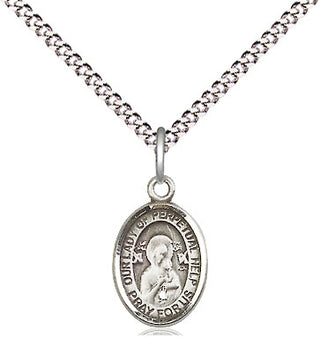 Pewter Our Lady of Perpetual Help Medal Religious and Catholic Jewelry Engraved Catholic Saint Jewelry