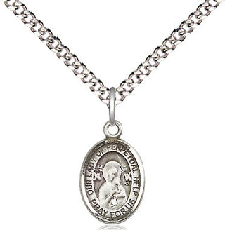 Pewter Our Lady of Perpetual Help Medal Religious and Catholic Jewelry Engraved Catholic Saint Jewelry