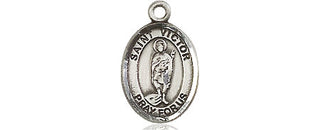 Pewter Saint Victor of Marseilles Medal Engraved Catholic Saint Jewelry