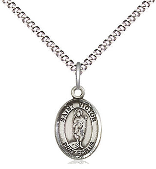 Pewter Saint Victor of Marseilles Medal Religious and Catholic Jewelry Engraved Catholic Saint Jewelry
