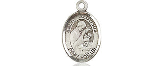 Pewter Saint Aloysius Gonzaga Medal Engraved Catholic Saint Jewelry