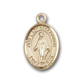 Gold-Filled Our Lady of Lebanon Pendant