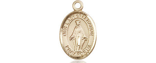 14kt Gold Our Lady of Lebanon Medal Engraved Catholic Saint Jewelry