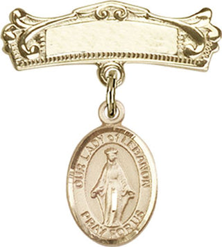 14kt Gold Badge Pin O/L of Lebanon Baby Badge - Engravable
