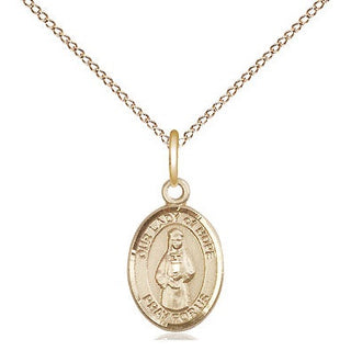 14kt Gold Our Lady of Hope Medal Engraved Catholic Saint Jewelry