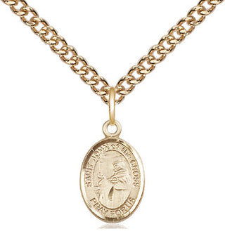 14kt Gold Saint John of the Cross Medal Engraved Catholic Saint Jewelry