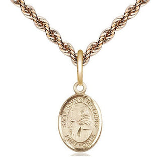 14kt Gold Saint John of the Cross Medal Engraved Catholic Saint Jewelry