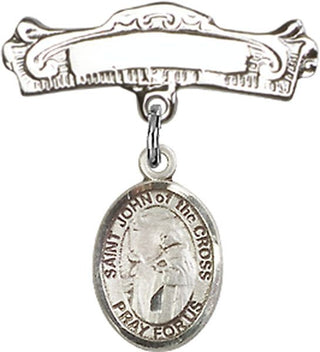 Sterling Silver Badge Pin St. John of the Cross Baby Badge - Engravable
