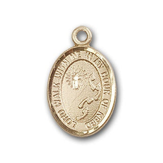 Gold-Filled Footprints Cross Pendant