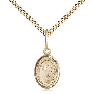 Gold-Filled Footprints Cross Pendant