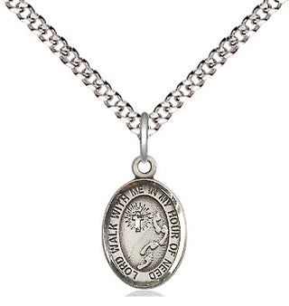 Pewter Footprints Cross Medal Religious and Catholic Jewelry Engraved Catholic Saint Jewelry