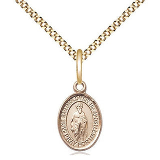 14kt Gold Filled Saint Bartholomew the Apostle Medal Religious and Catholic Jewelry Engraved Catholic Saint Jewelry
