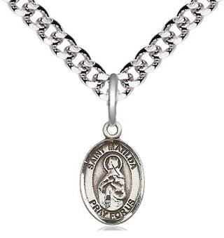 Pewter Saint Matilda Medal Religious and Catholic Jewelry Engraved Catholic Saint Jewelry