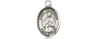 Pewter Saint Placidus Medal Engraved Catholic Saint Jewelry