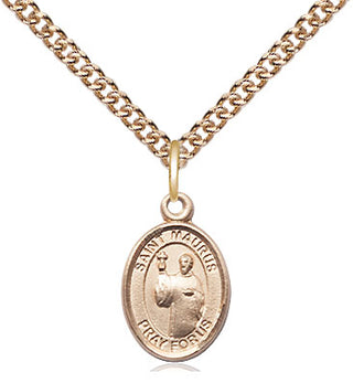 14kt Gold Filled Saint Maurus Medal Religious and Catholic Jewelry Engraved Catholic Saint Jewelry
