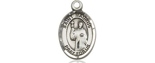 Pewter Saint Maurus Medal Engraved Catholic Saint Jewelry