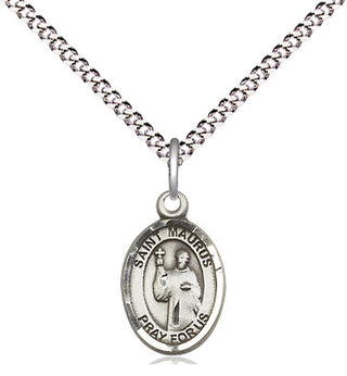 Pewter Saint Maurus Medal Religious and Catholic Jewelry Engraved Catholic Saint Jewelry
