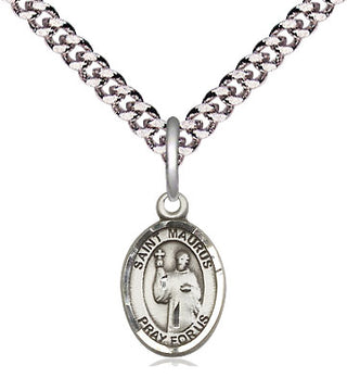 Pewter Saint Maurus Medal Religious and Catholic Jewelry Engraved Catholic Saint Jewelry