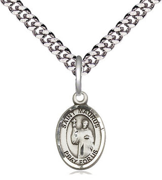 Pewter Saint Maurus Medal Religious and Catholic Jewelry Engraved Catholic Saint Jewelry